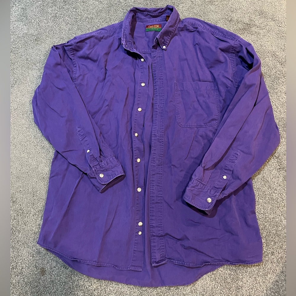 Oakton Limited Purple Button-Up Shirt